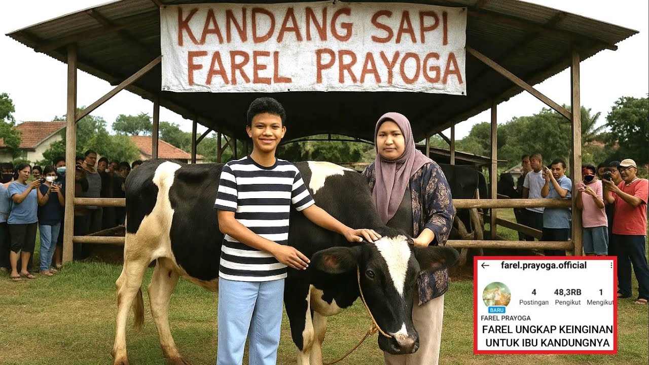 Subhanaullah ! Farel Ungkap niat Untuk buatkan kandang sapi untuk Ibu kandung,semua Menangis Terharu
