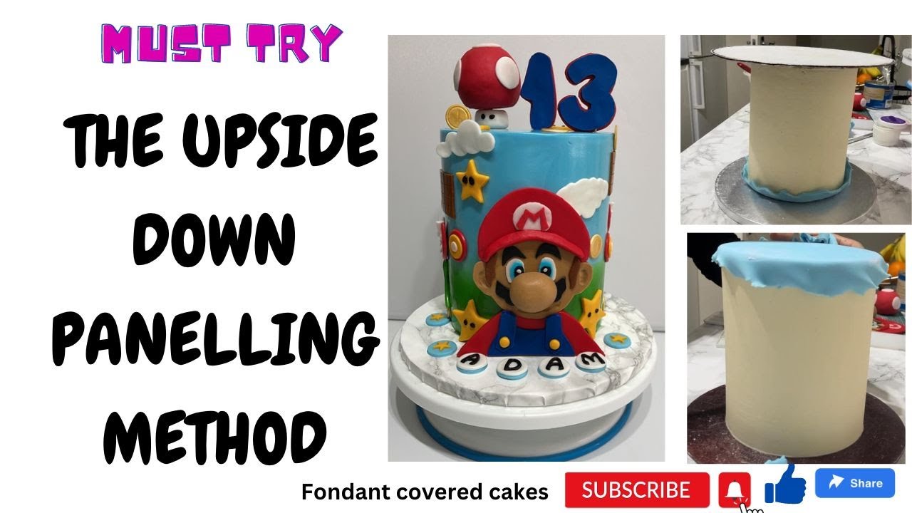 THE UPSIDE DOWN PANELLING METHOD.  STEP BY STEP #cakedecorating #fondantcake , #caketips #viral
