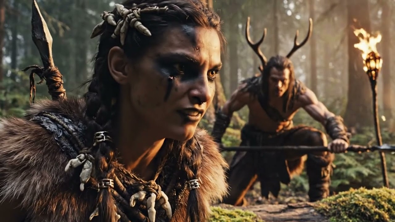 The Forest Chase Hunters Pursuing Wild Boar Under Ancient Canopies