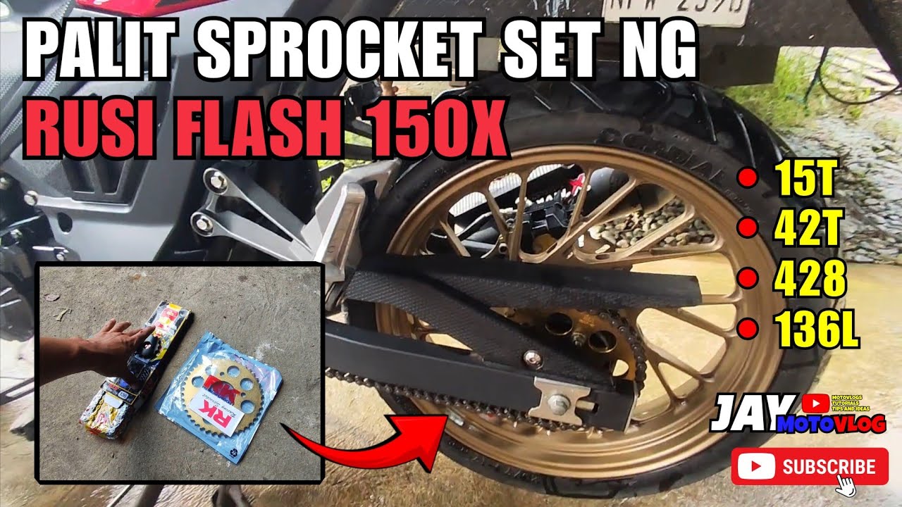 SPROCKET SET NA PWEDE SA RUSI FLASH 150X | JAY MOTOVLOG