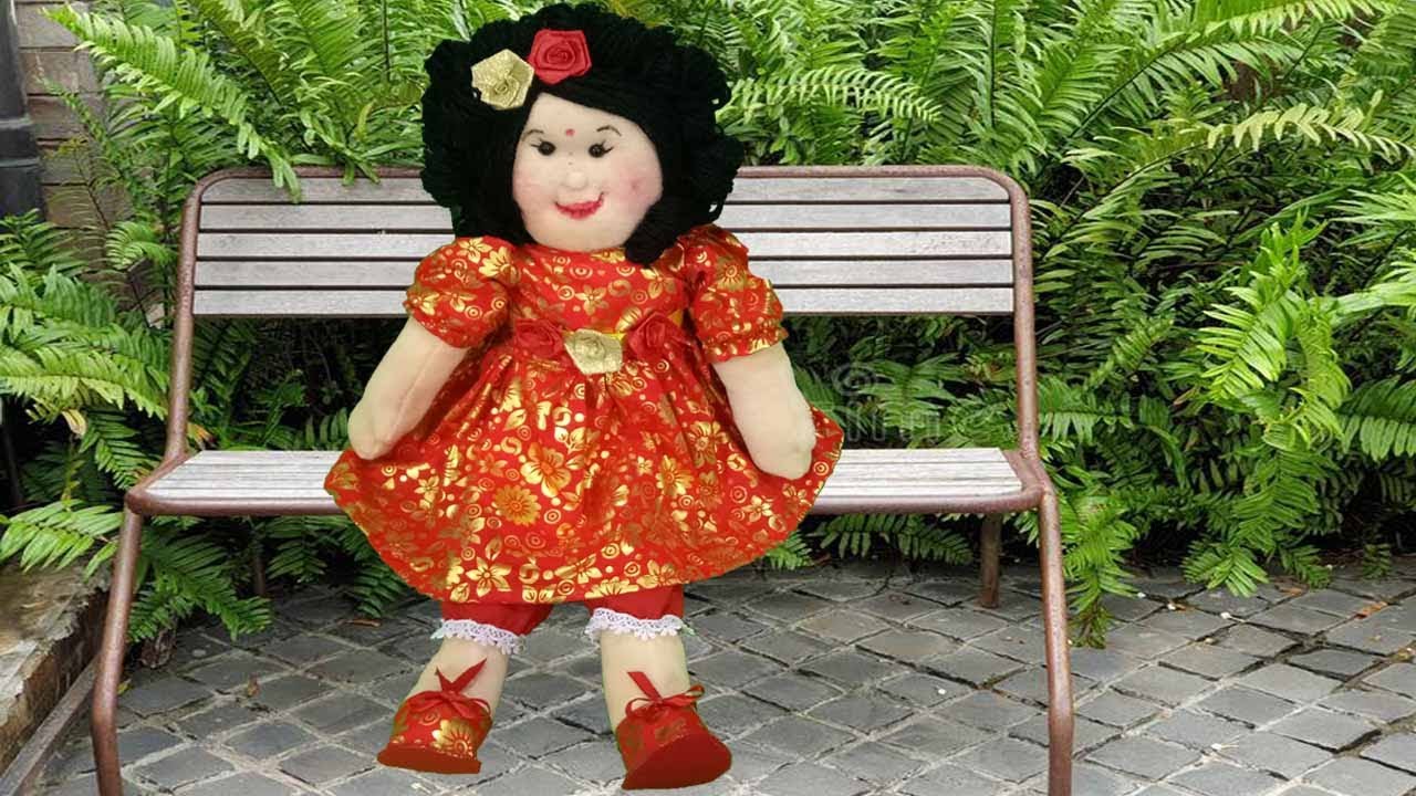 How to make Doll  |  Sitting Doll banane ka tarika free pdf pattern ke saath