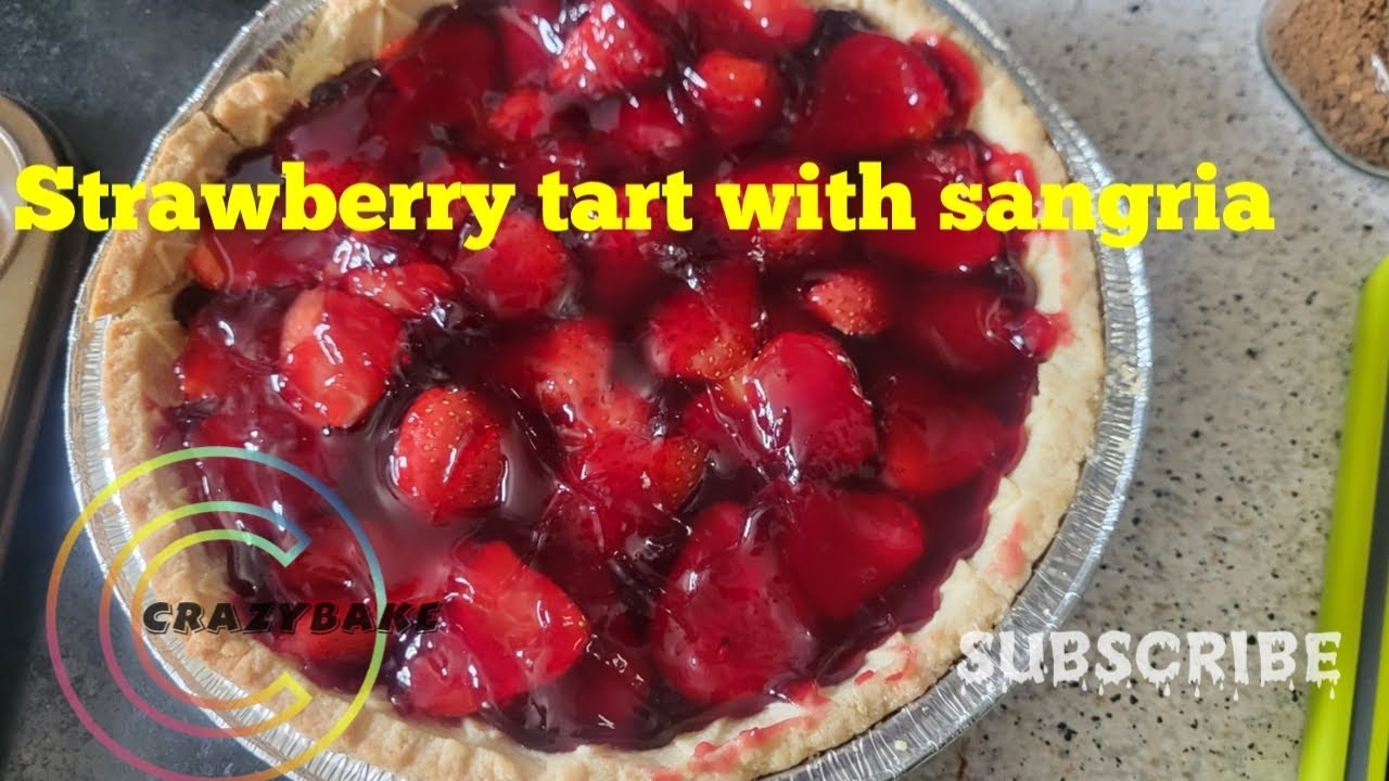 strawberry tart with sangria