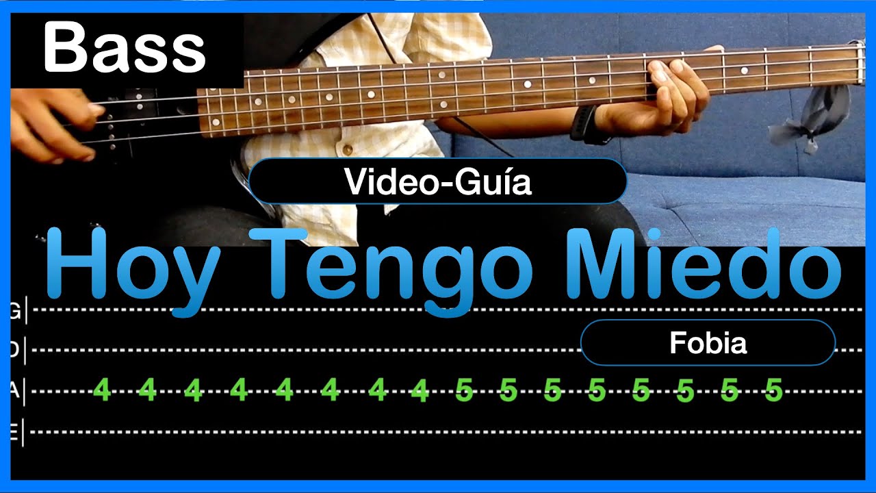 Hoy Tengo Miedo - Fobia // Video-Guía + Tabs (Bass Cover) || El Richi!