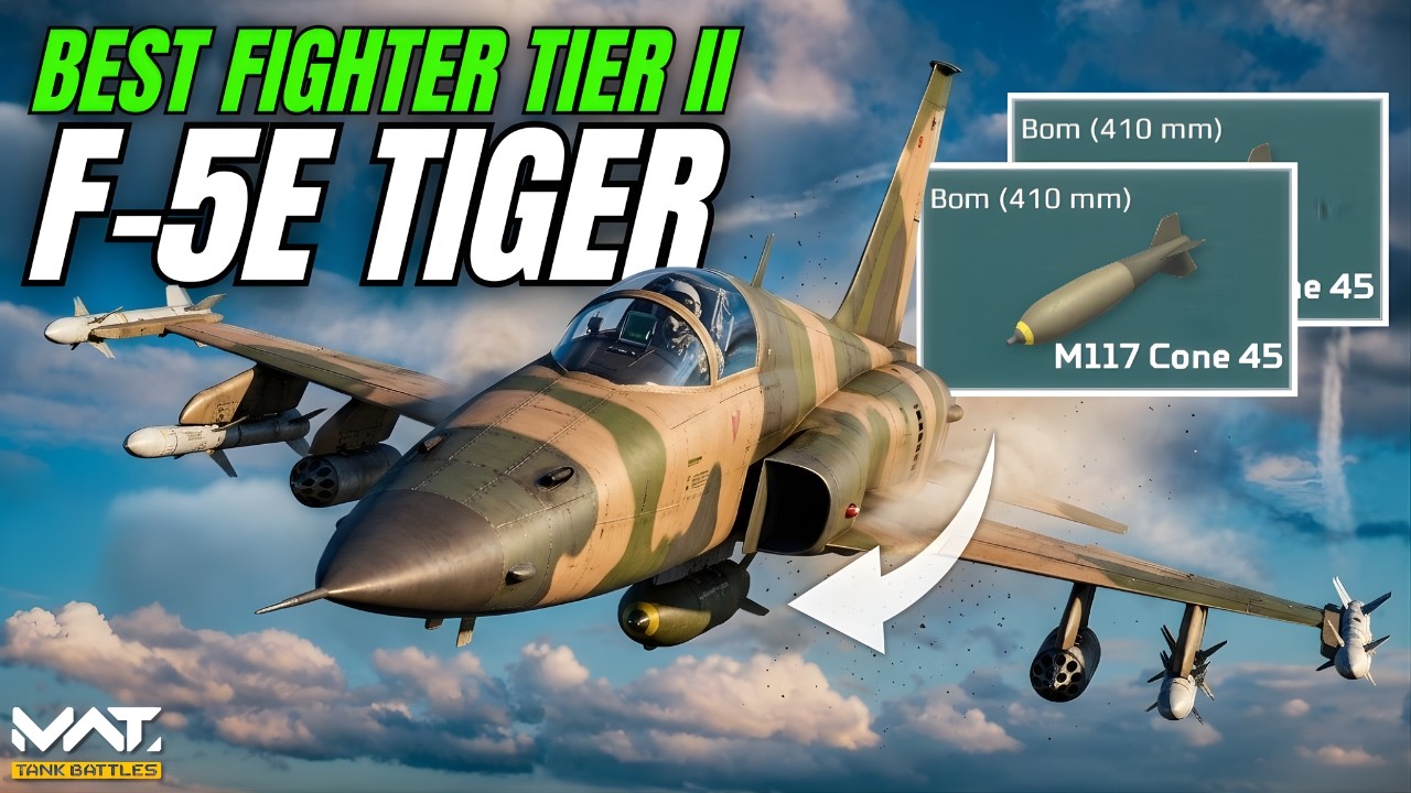 F-5E Tiger &ndash; Best Fighter Tier II! Build Bom 410mm! | MWT : Tank Battles
