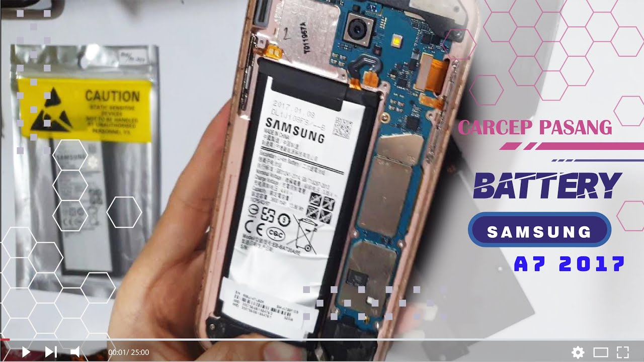 cara pasang battery samsung a7 2017 (CARCEP NGGAK SAMPEK 5 MENIT)