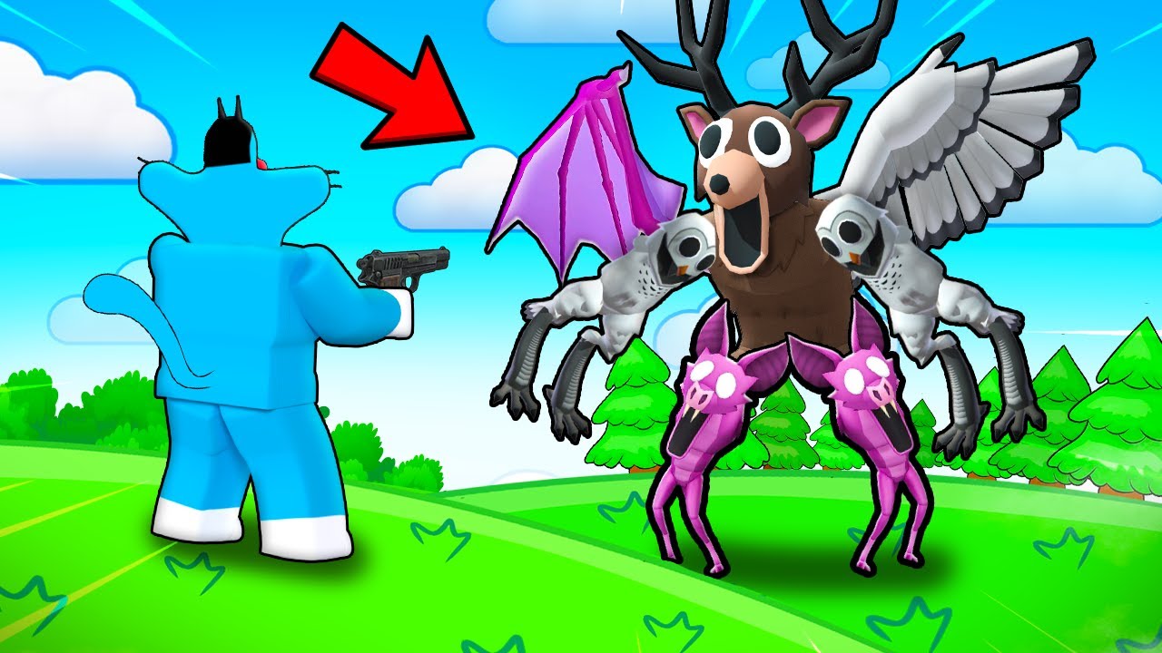 Fighting With The Boss In Deer Simulator With Oggy