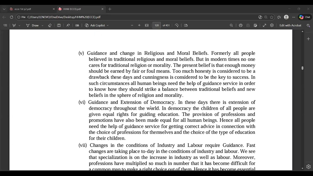 SCOPE AND PRINCIPLES OF GUIDANCE