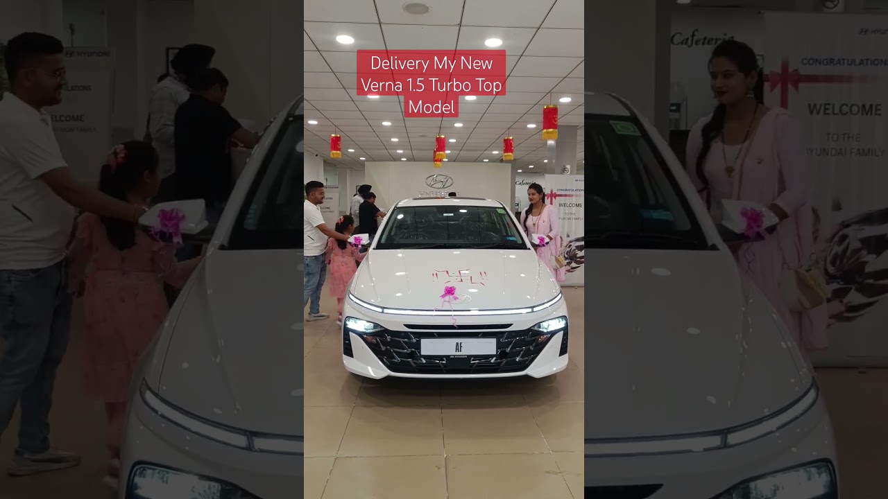 Delivery My New Verna 1.5 Turbo Top Model😘🙏 @hyundaiindia #viral #shorts #car