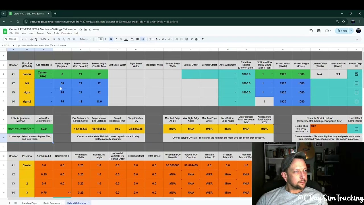 How to use the FOV & Multimon Settings Calculator for American Truck Simulator and Euro Truck Sim 2