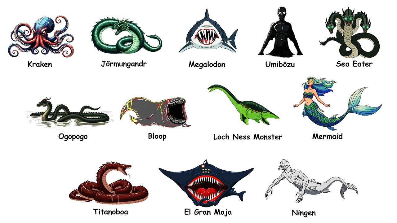 Every MYTHICAL Sea  Creature Explained in detail in 15 Minutes