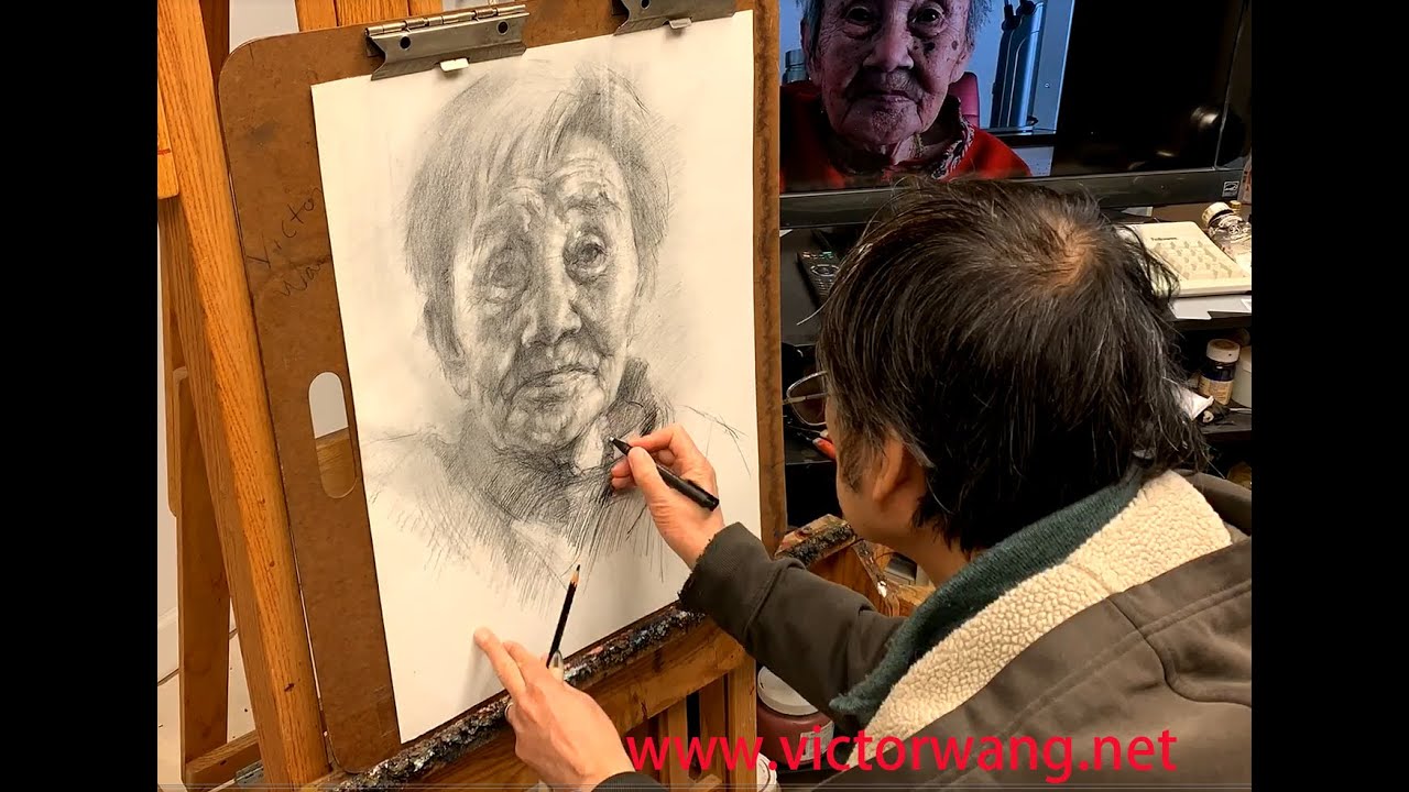 Demo for portrait drawing by Victor Wang