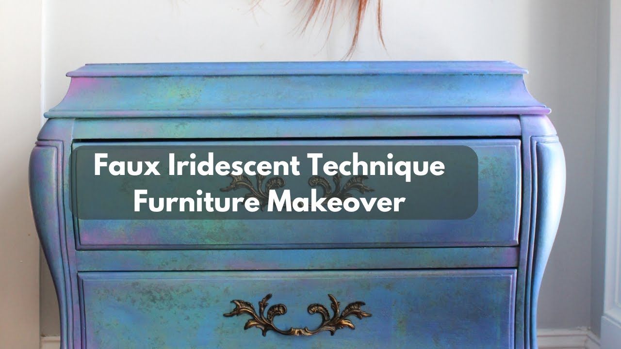 Iridescent Faux Finish | Furniture Makeover