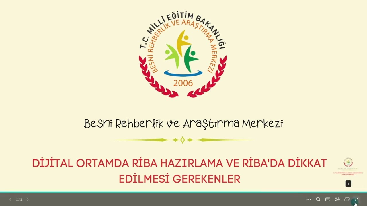 Dijital Ortamda RİBA Hazırlama