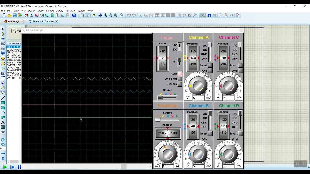 Inverting Op Amp Proteus - virtual Op Amp