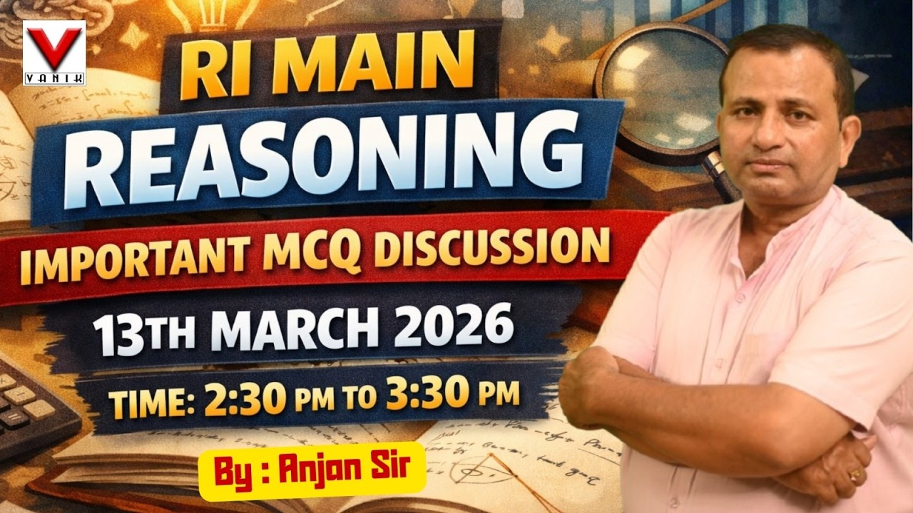 OSSSC RI MAINS 2025 | Reasoning Important MCQ Discussion | Most Expected Questions | By Anjan Sir