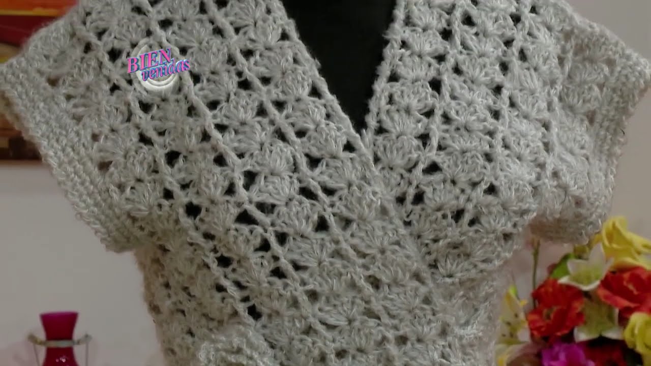 M&oacute;nica Astudillo - Bienvenidas TV en HD - Teje un chaleco al crochet | DIY Ganchillo