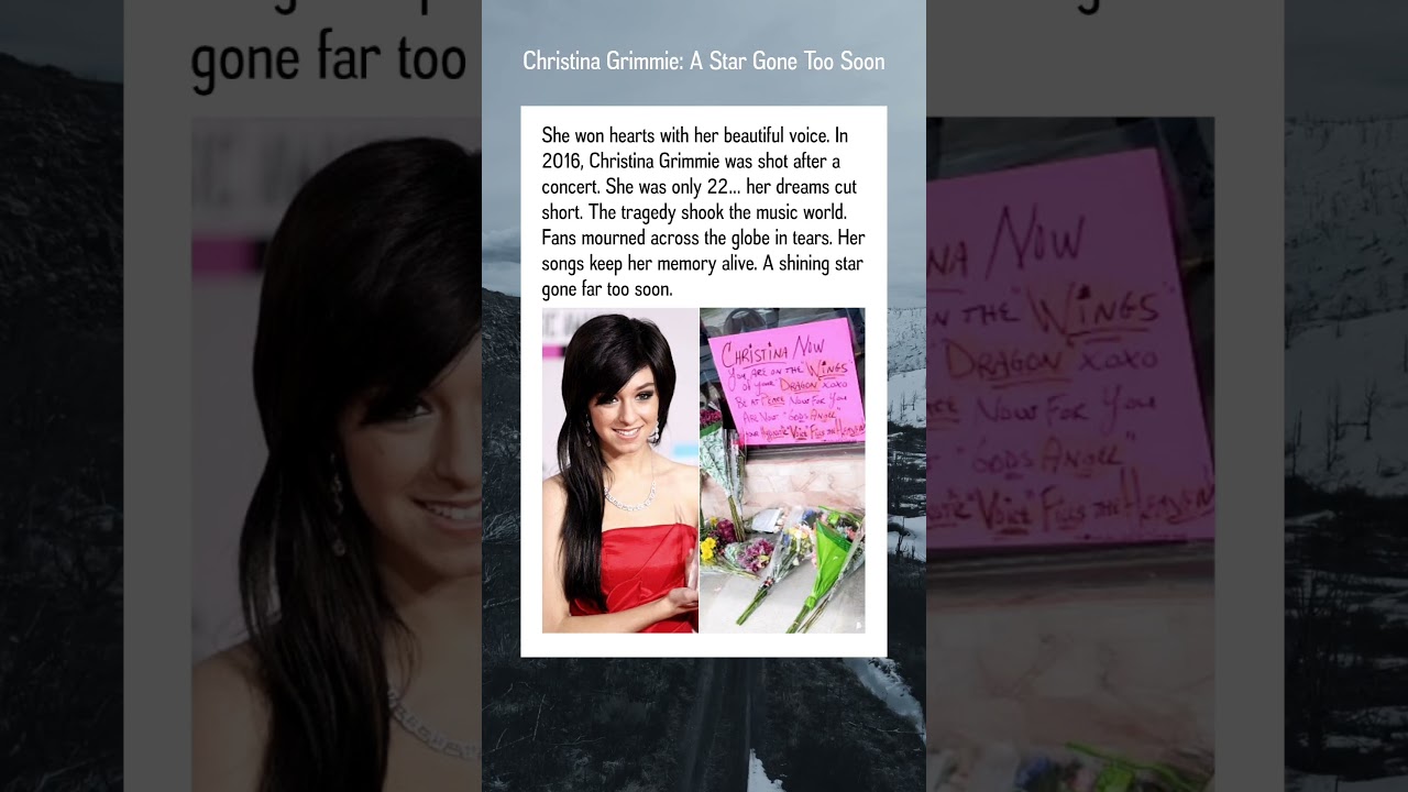 The Tragic Story of Christina Grimmie #ChristinaGrimmie #GoneTooSoon #Tribute #viral #trending #yt