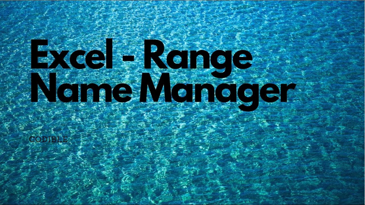 Excel range name manager