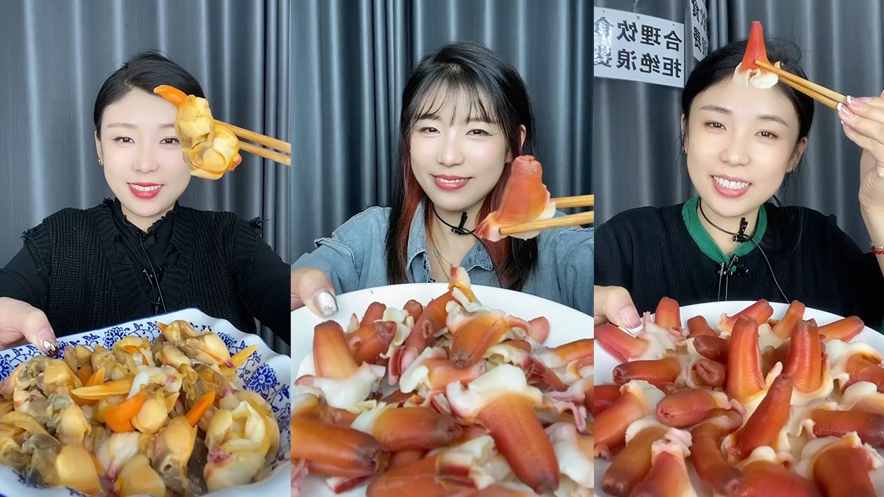 【MUKBANG】Dried clam meat + orchid clam🦪🦪🐚#Seafood#ASMR#yummy