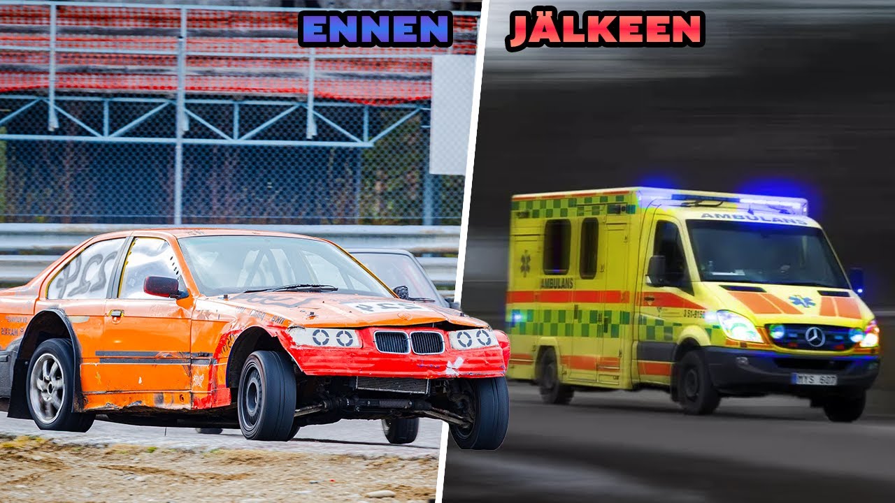 ASFALTTIKUNKKU PÄÄTTYI AMBULANSSIIN