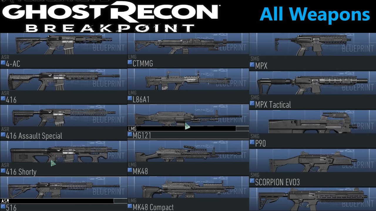 Ghost Recon Breakpoint - All Weapons SHOWCASE (2024)