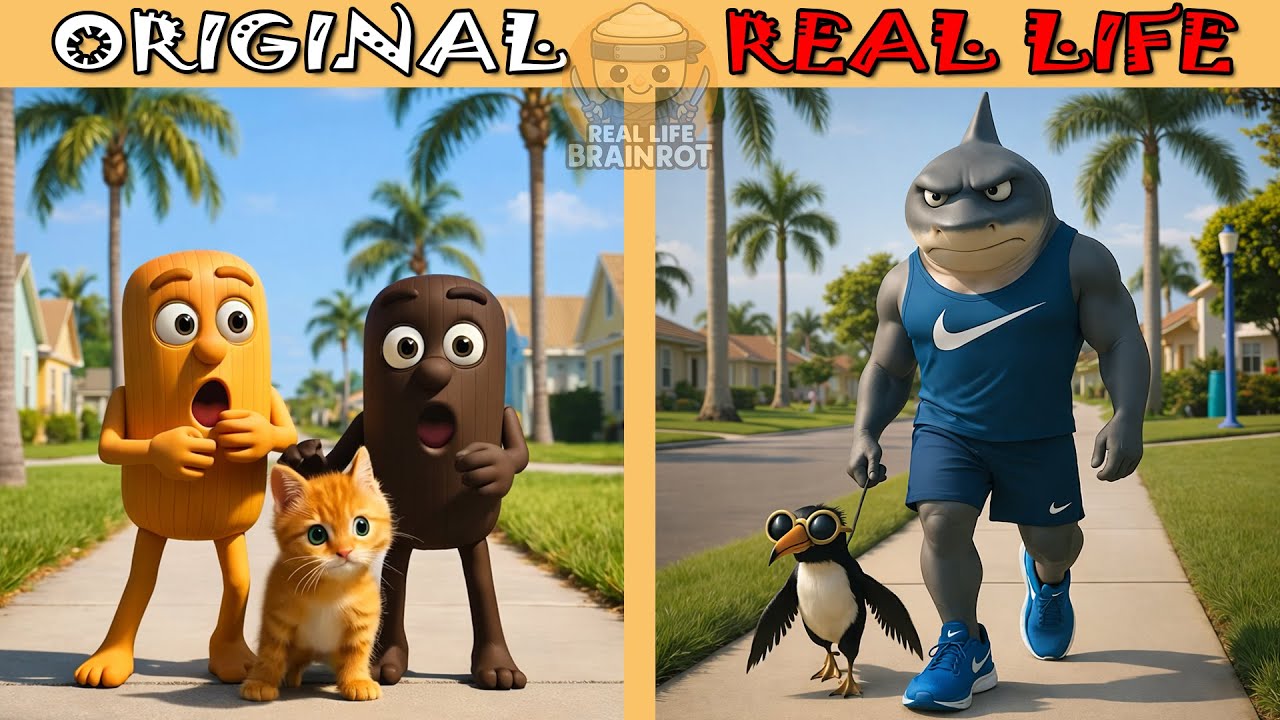 Tralalero Tralala & Frulli Frulla | Brainrot Original vs Real life | Brainrot Animation