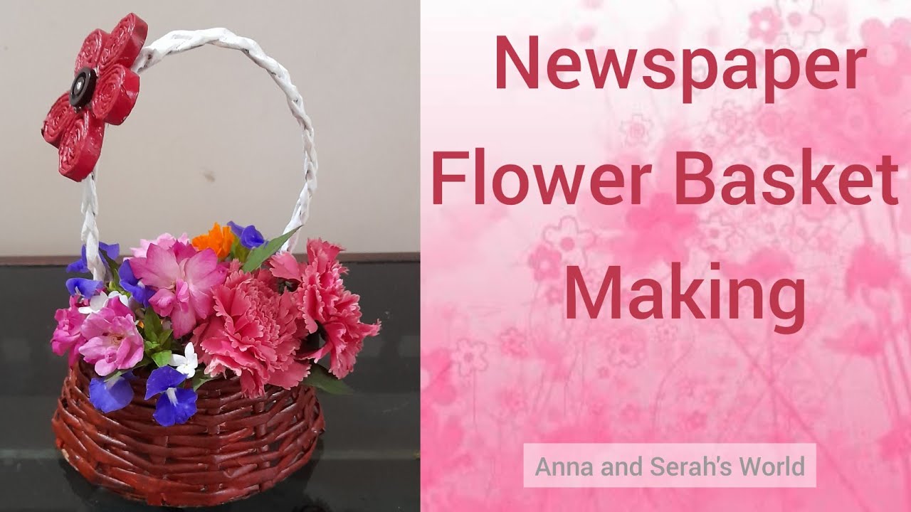 How to make Newspaper Basket | DIY Newspaper Flower Basket | Newspaper Craft | Paper Craft Ideas