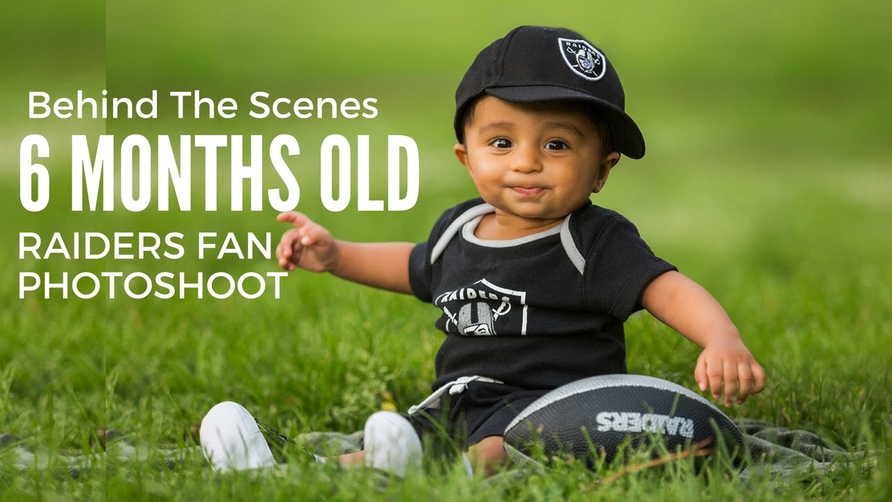 Raiders Fans Family with Six Months baby boy Photoshoot, kids photography behind the scenes