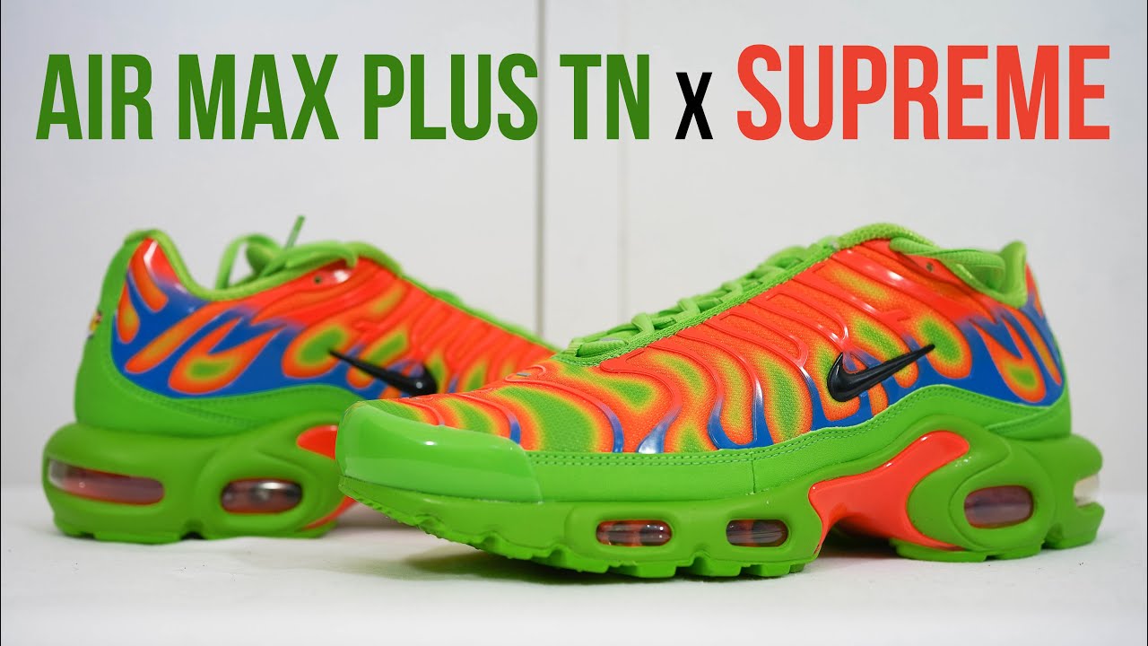 NIKE AIR MAX PLUS TN x SUPREME (green/noir): Unboxing, review & on feet