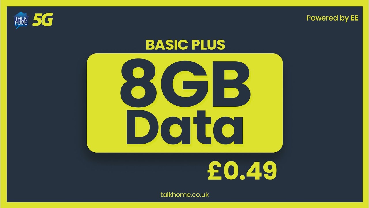 8GB data for just &pound;0.49 - Exclusive SIM-only deal - Talk Home Mobile