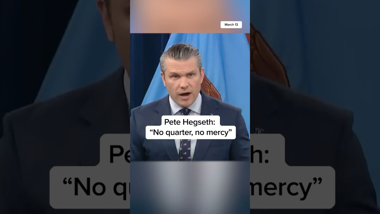 REACTION INCOMING &ndash;&nbsp;Pete Hegseth: 'No quarter, no mercy'