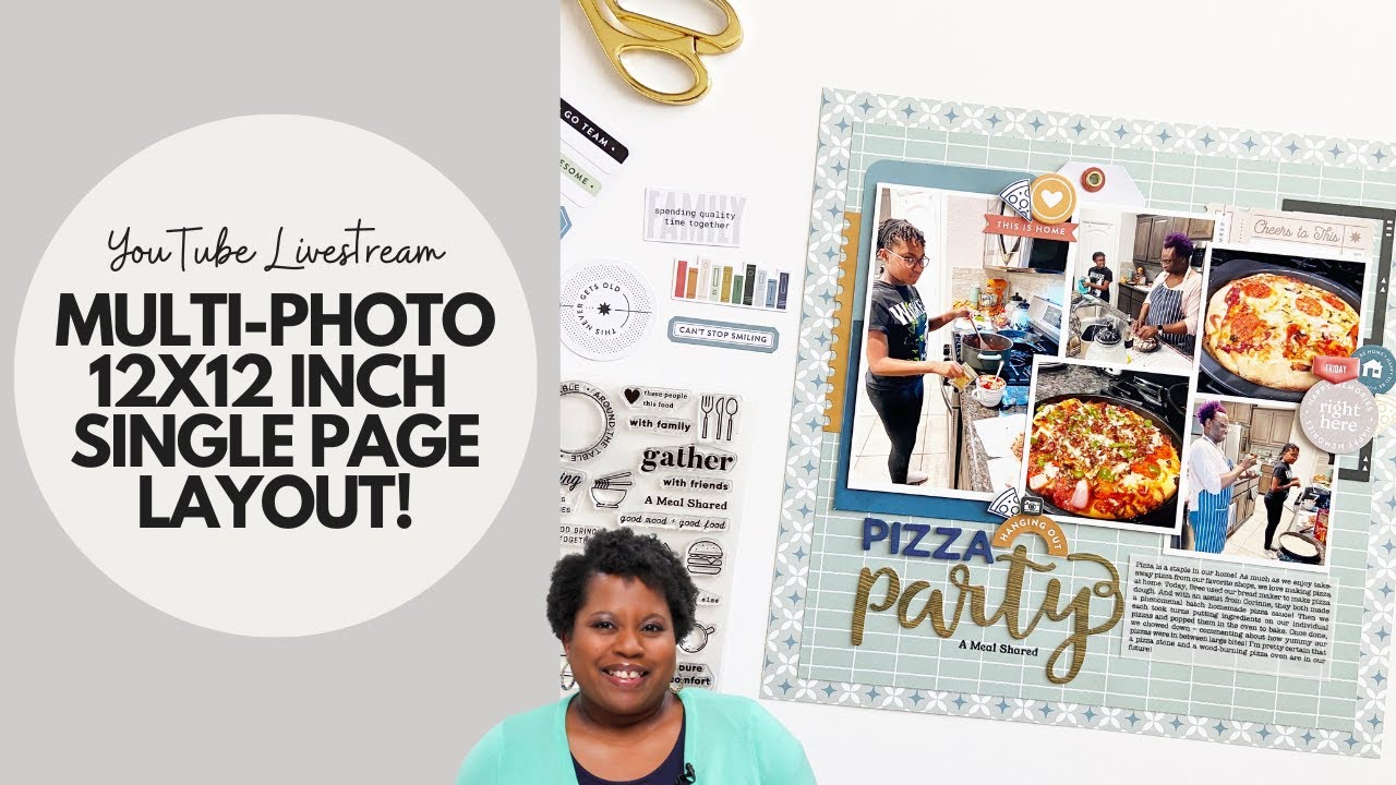 YouTube LIVE! Let's Make a Multi-Photo Layout Using Pinkfresh Studio Goodies!