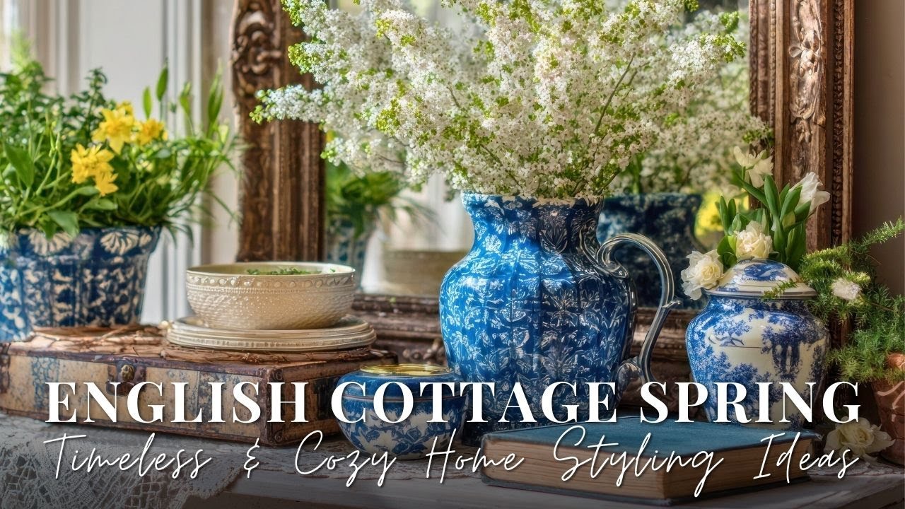 Spring English Cottage Decor Ideas: Romantic Vintage Home Tour