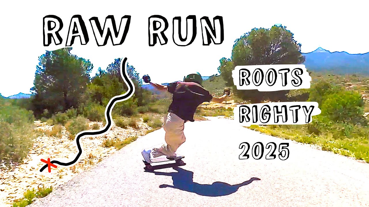 Downhill Skateboarding Raw Run in Spain