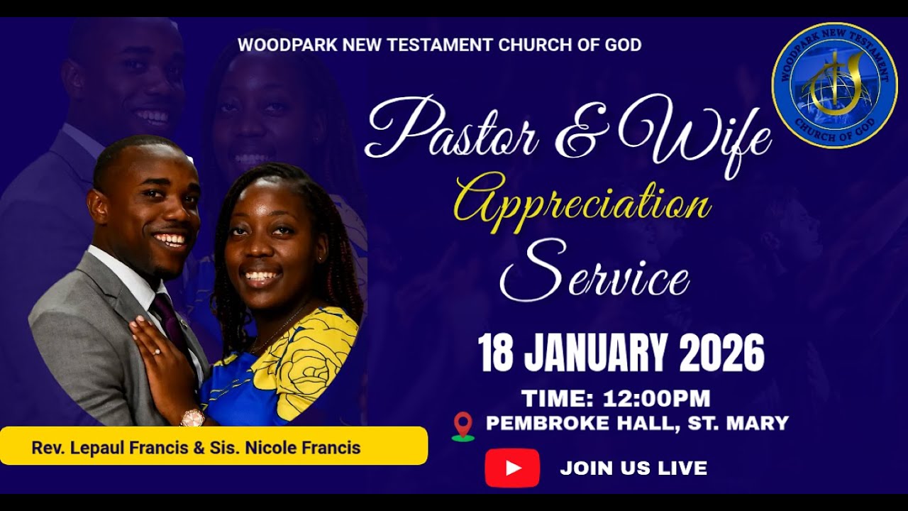 PASTOR & WIFE APPRECIATION SERVICE | January 18, 2026