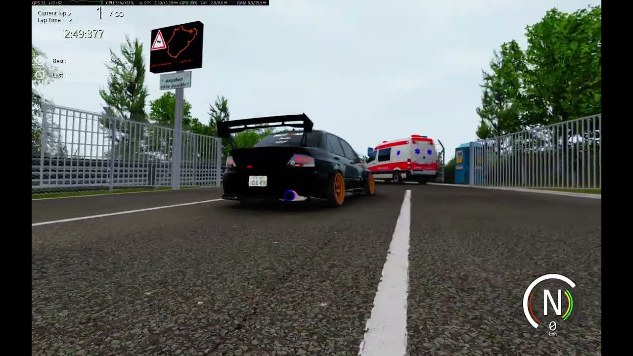 Asseto Corsa - Nurburgring Nordschleife - Lancer EVO 9 - POV - NO COMMENTS - Logitech G29 Cambio H