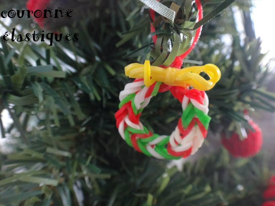 tuto rainbow loom noël couronne sans machine diy