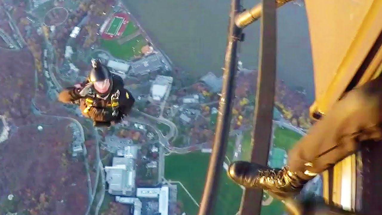West Point Parachute Team Jump