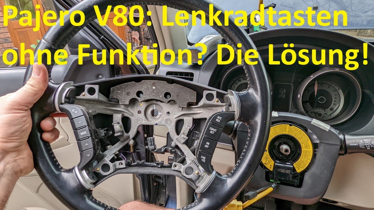 Mitsubishi Pajero V80: Lenkradtasten ohne Funktion: Schleifring / Wickelfeder tauschen