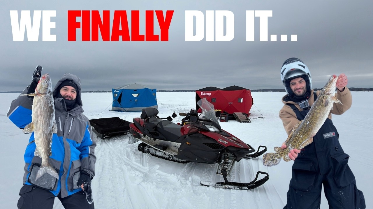 3 Days Ice Camping on Lake Simcoe | A FOUR year drought comes to an end!