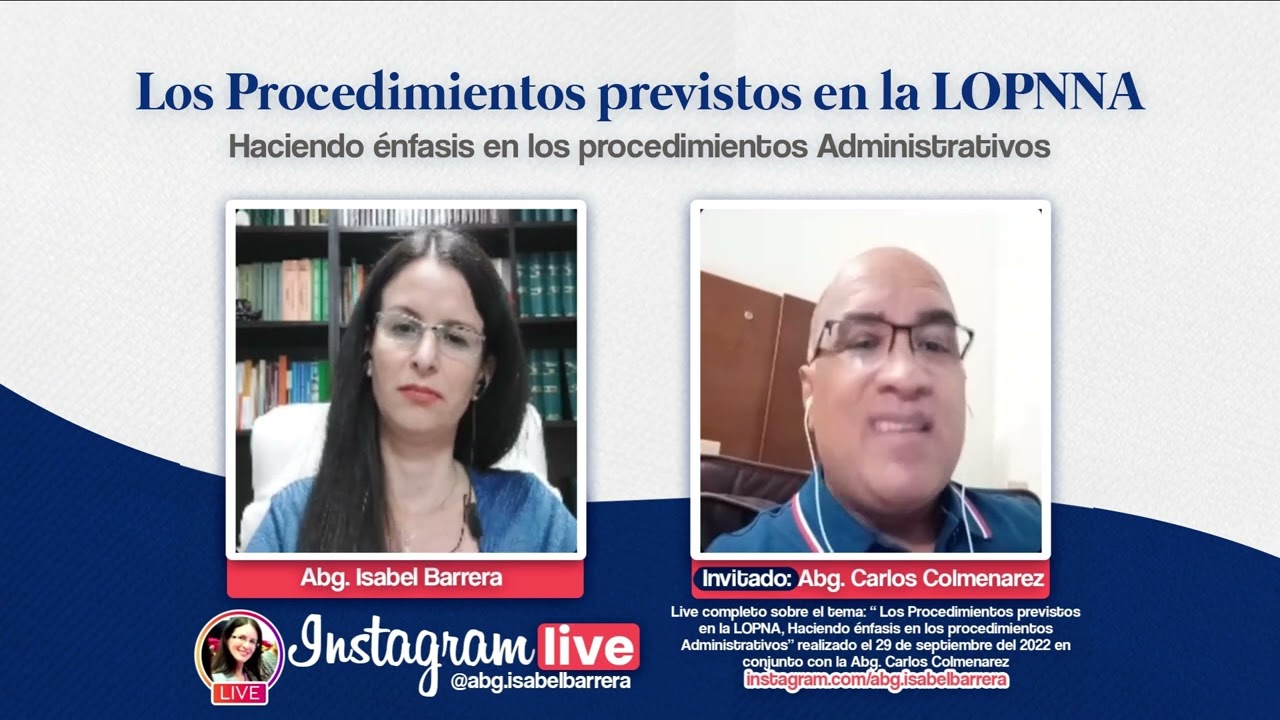 Los Procedimientos previstos en la LOPNNA,  en  Procedimientos Administrativos | Abg. Isabel Barrera