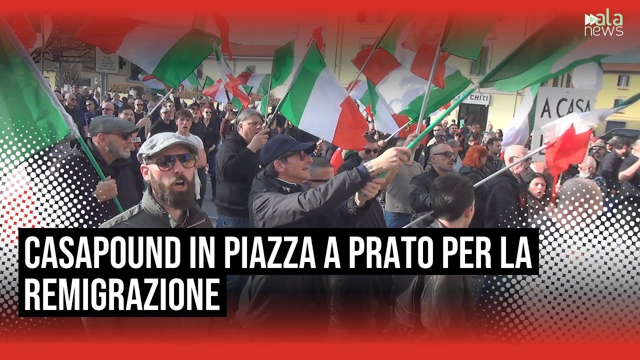 Remigrazione, manifestazione a Prato promossa da Casapound e rete dei Patrioti