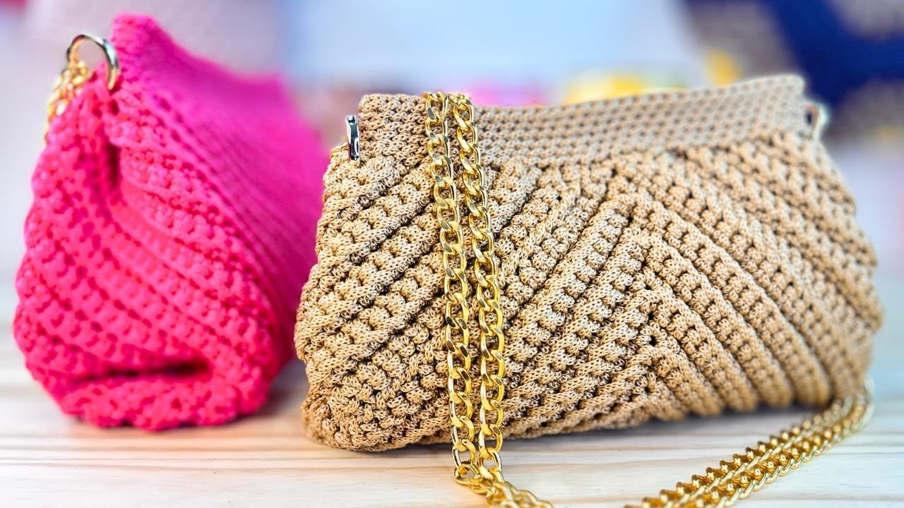 Bolsa Alpha em crochê com fio náutico - Crochet bag