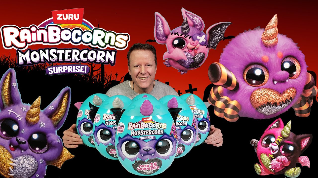 Zuru Rainbocorns Monstercorn Сюрприз на Хэллоуин: летучие мыши и кошки-вампиры, спрятанные внутри...