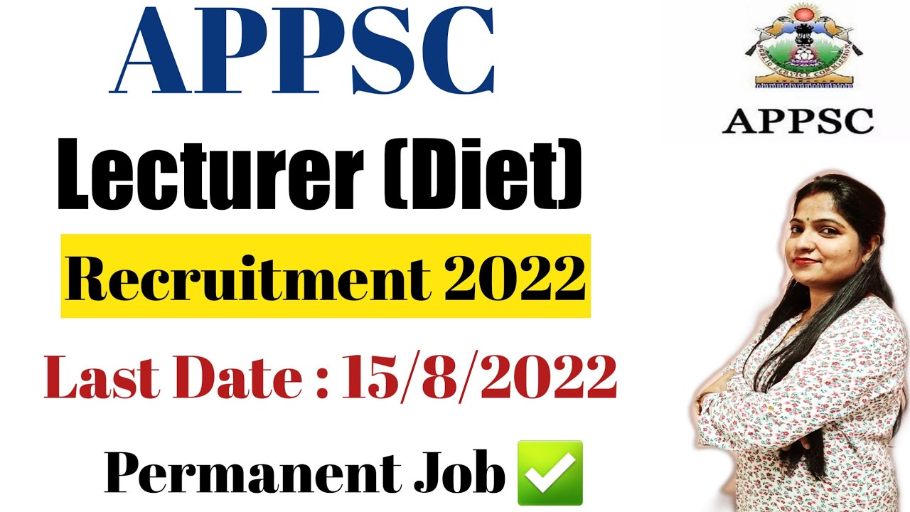 APPSC Lecturer Diet Recruitment 2022 | APPSC Lecturer Diet Vacancy 2022 | APPSC Latest Job 2022