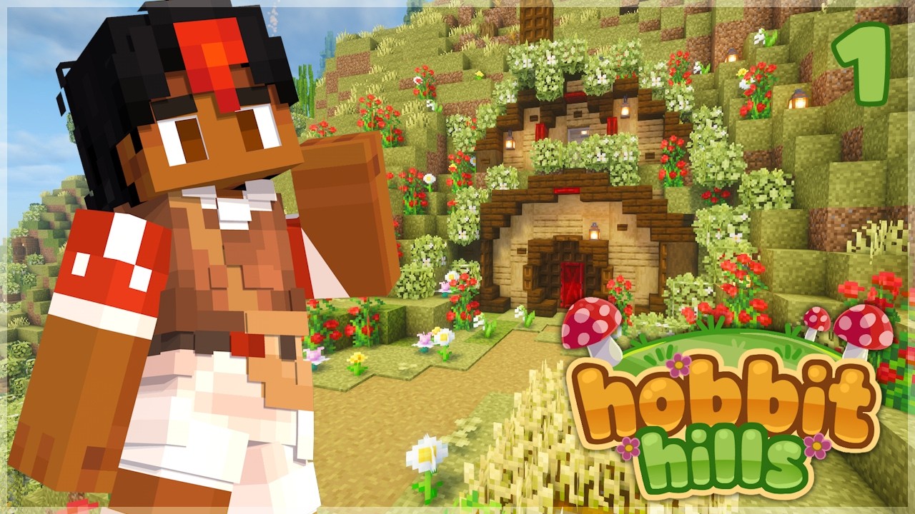 I Built a Cozy Hobbit Hole! | Hobbit Hills SMP🍄