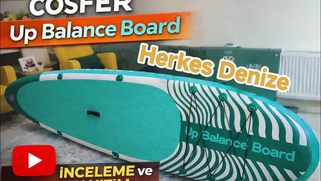 Cosfer Up Balance Board Şişme Sup Board kutu açılımı