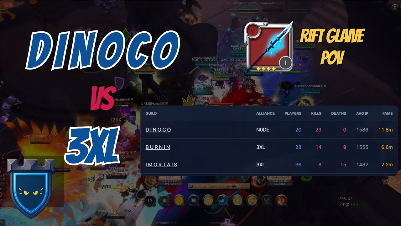 POV RIFT GLAIVE | DINOCO PERFECT FIGHT (23-0) vs 3XL | ALBION ZVZ