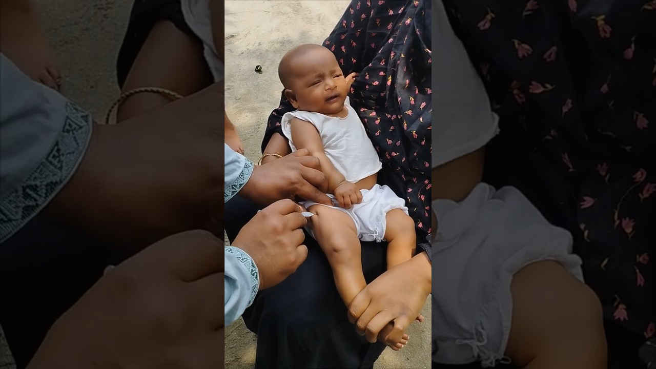 2 month baby crying vaccination time #short #trending #injection #vaccinator #babycare #baby