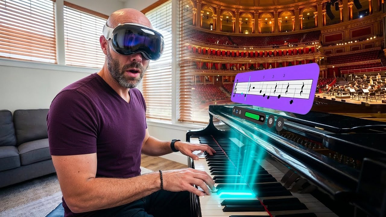 Simply Piano на Apple Vision Pro (режим Live Show просто нереальный!)